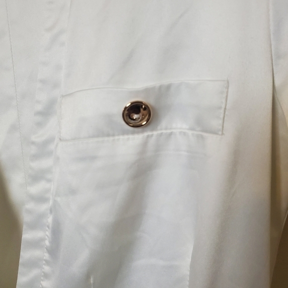 Jluxlabel Satin Feel Deep Plunge Sinclair Jumpsuit White Size Small - Picture 4 of 16